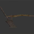 Industrial Equipment Antique Metal Plow With Wooden Handle And Traditional Design