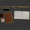 Brown Bulletin Board With Sticky Note Photos Coffee Cup Book Open Notebook And Colorful Notes