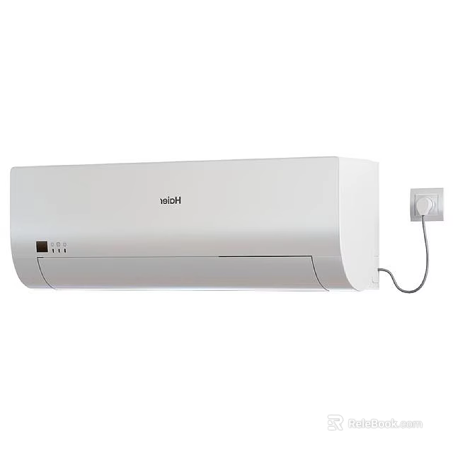 Haier White Wall Mounted Air Conditioner Fan With Efficient Cooling And Modern Design 3d model 