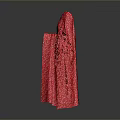 Man Wearing Red Sleeveless Long Dress With White Polka Dots On Gray Background