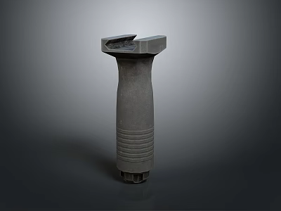 Modern Grey Cylindrical Household Container with Striped Design and Top Opening 3d model
