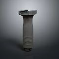 Modern Grey Cylindrical Household Container with Striped Design and Top Opening