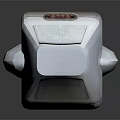 Standard Parking Meter With Metal Pole And Display Screen Isolated On Gray Background