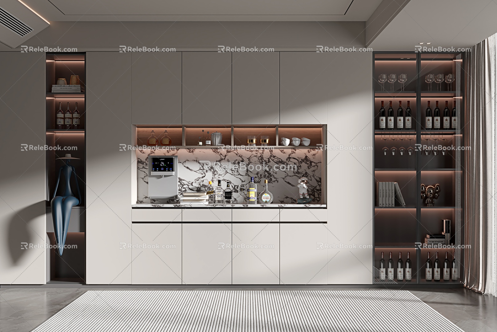 Modern Wine Cabinet 3d model