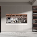 Modern Wine Cabinet 3d model