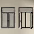 Chinese-style window new Chinese-style window casement window glass window door window bay window floor-to-ceiling window 3d model