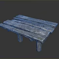Rustic Handmade Wooden Shelf With Natural Planks And Sturdy Wood Legs Design