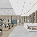 Modern Library Book Bar 3d model