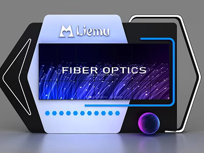 Modern Fiber Optics Display Shelves Featuring Liemu Brand And Illuminated Design 3d model