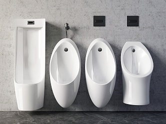 Urinal urinal wall-mounted urinal toilet floor type urinal 3d model