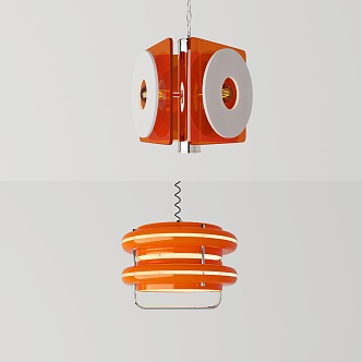 Chandelier combination acrylic material restaurant chandelier decorative lamp 3d model