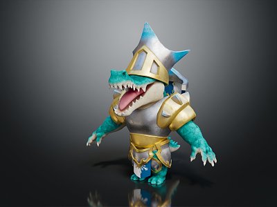 Modern Crocodile Soldier Crocodile Warrior Alligator 3d model