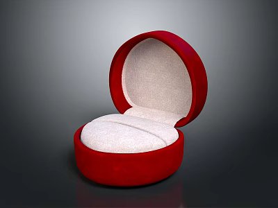 Red Velvet Jewelry Box For Storing Clothing Accessories And Fashion Items 3d model