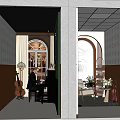 Elegant Live Stream Room With Rose Patterned Relief Wall Floor Lamp And Green Plants