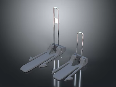 Modern Metal Coat Racks With Silver Finish And Sturdy Base Design For Hanging Clothes 3d model