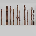 Wooden Balusters With Various Designs For Stair Railings And Decorative Use