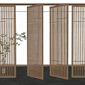 New Chinese-style partition screen partition 3d model