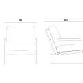 Brown Leather Leisure Chair with Black Metal Frame Modern Minimalist Design
