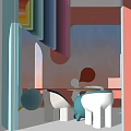 Colorful Kids Table with Rounded Edges and Playful Design for Children's Room