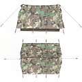 Camouflage Camping Tent With Mesh Door And Stakes For Outdoor Adventures