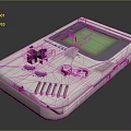 Nintendo Game Boy Portable Electronic Console With White Cross Directional Pad Red Buttons Green Screen