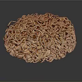 Dry Uncooked Instant Noodles With Round Shape And Coiled Texture 3d model
