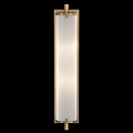 Modern Symmetric Wall Lamps With Gold Frame White Panel And Soft Lighting