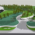 Modern Residential Building With Landscaped Green Space And Curved Roads