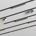 Modern Downlights And Spotlights Design With Sleek Track And Adjustable Head Features 3d model