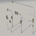 Road Infrastructure Featuring Various Traffic Light Designs For Urban Roads