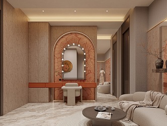 New Chinese Wedding Bride Room Dressing Room 3d model