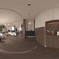 Modern Warm Cream Tone Living And Dining Room With Natural Wood Decor And Comfortable Sofas