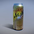 Shiny Silver Super Dry Alcohol Bottle And Glass With Golden Label Design