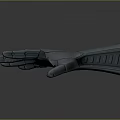 Game Movie Character Mechanical Hand Design 3D Model With Metallic Structure Details