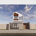 Modern single-family house villa self-built house 3d model