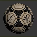 Sports Equipment Featuring Adidas Vintage Worn Soccer Ball With Hexagonal Pattern