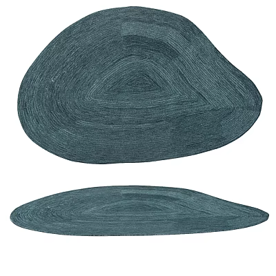 Unique Shaped Teal Rugs For Home Decoration 3d model