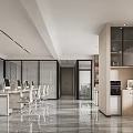 Modern Public Office Space With Open Layout Ergonomic Desks Cabinets And Lighting 3d model