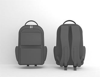 Modern School Bag Computer Backpack 3d model