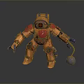 Mech Warrior Mech Soldier Machine Battlearm Mechanical Battlearm Machine Fighter Robot 3d model
