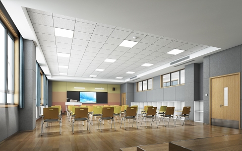 school music classroom 3d model