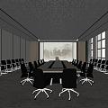 Modern office meeting room 3d model