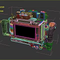 Professional Electronic Device With Large Screen Control Modules And Metallic Frame