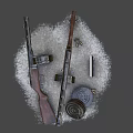 Vintage PPSh 41 Submachine Gun Display With Wooden Stock Drum Magazine Branded Sign And Bullets