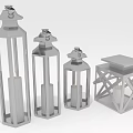 Modern Metal Lanterns With Different Sizes And Shapes For Home Decor Furniture