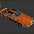 Orange Sports Car With Sleek Design Black Roof Shiny Exterior And Reflective Surface
