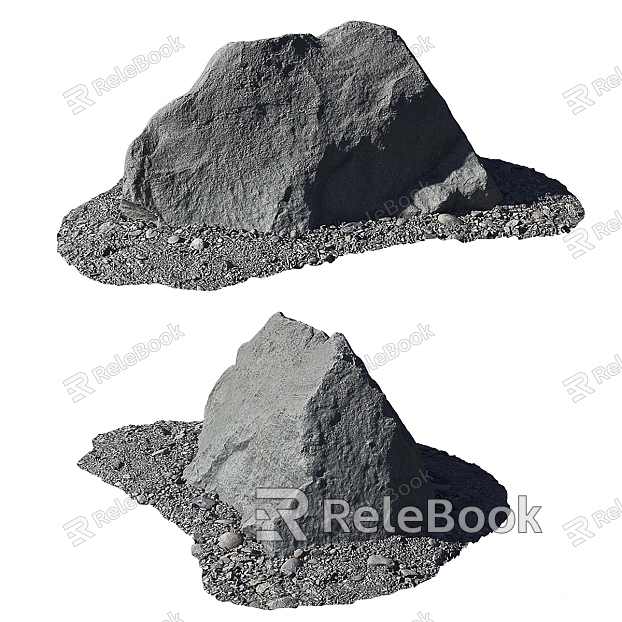 Landscape sketch rubble stone landscape stone model