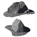Landscape sketch rubble stone landscape stone 3d model