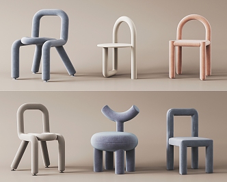 Modern single chair 3d model