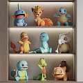 Plush Stuffed Dolls Display On Shelves With Colorful Designs And Cute Character Shapes